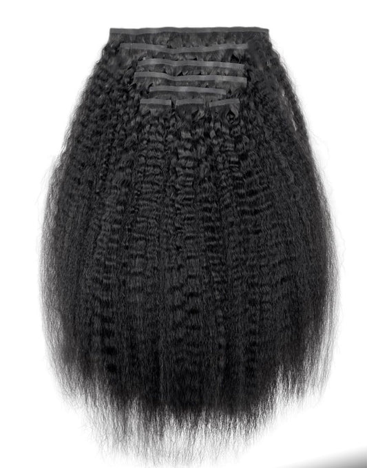 Designer Seamless Kinky Straight Clip Ins